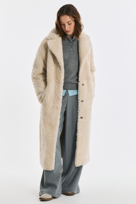 дубленка из овчины с поясом 795248003 фотография