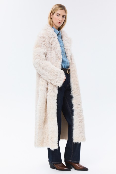 дубленка из овчины с поясом 796383003 фотография