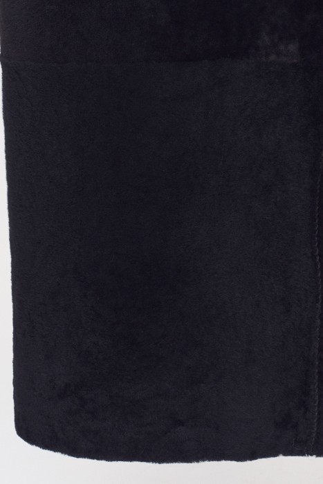 дубленка из овчины с поясом из россии вид сбоку