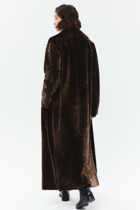 дубленка из овчины с поясом по цене 110270 руб вид справа