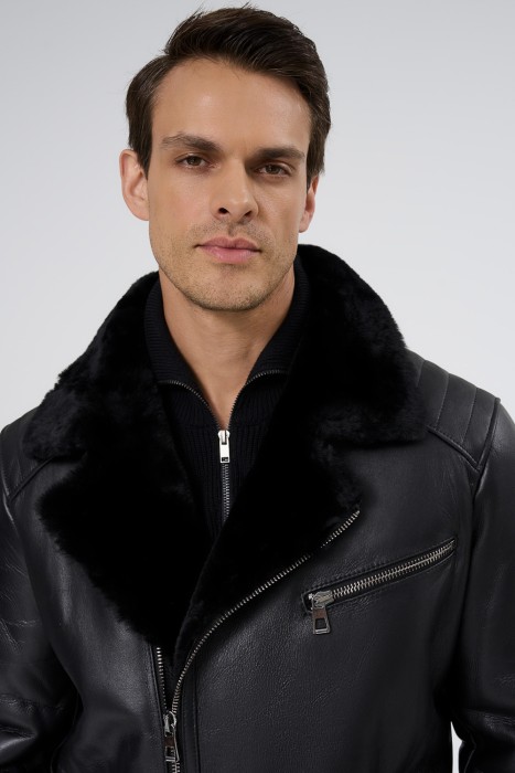 дубленка из овчины из россии вид сбоку