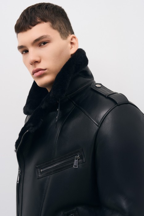 дубленка из овчины из россии вид сбоку