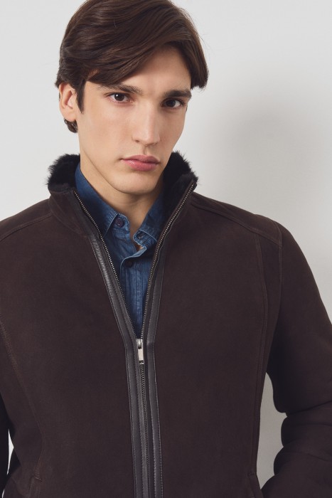 дубленка из овчины из россии вид сбоку