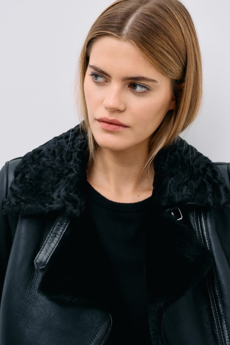 дубленка из овчины из россии вид сбоку