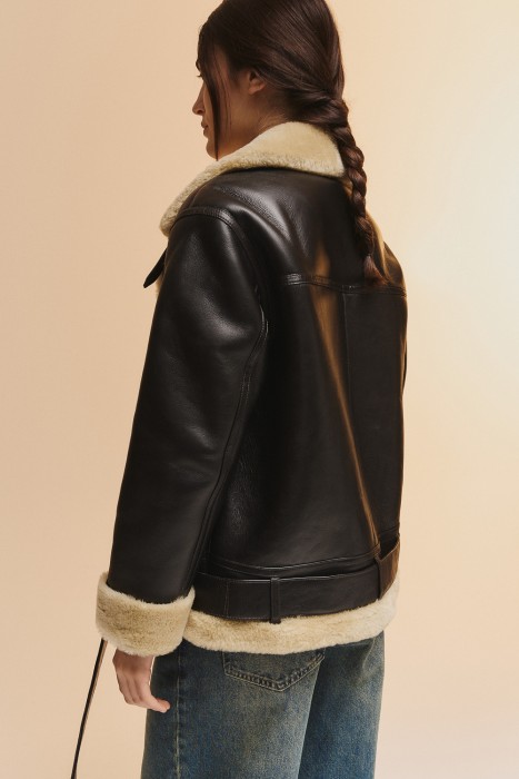 дубленка из овчины из россии вид сбоку