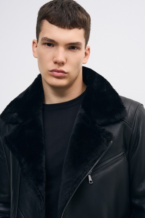 дубленка из овчины из россии вид сбоку