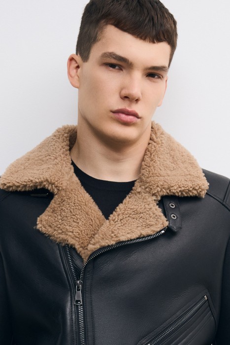 дубленка из овчины из россии вид сбоку