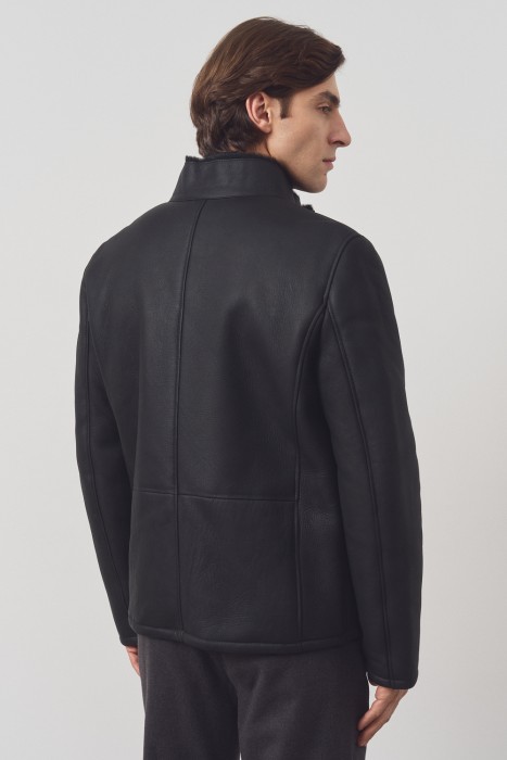 дубленка из овчины из россии вид сбоку