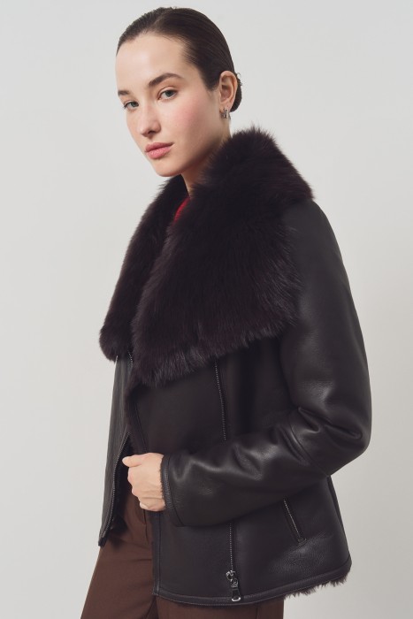 дубленка из овчины из россии вид сбоку