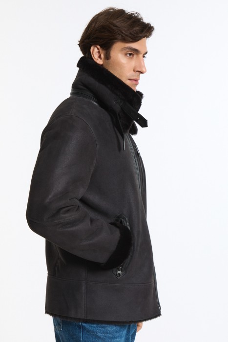 дубленка из овчины из россии вид сбоку