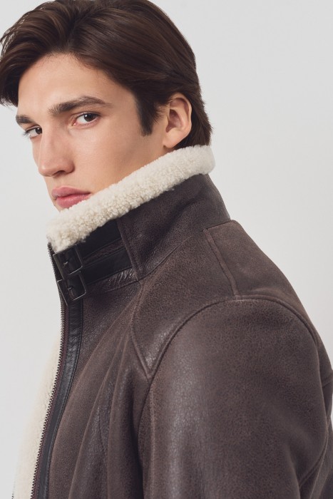 дубленка из овчины из россии вид сбоку