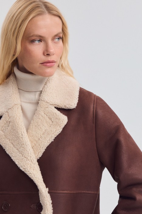 дубленка из овчины из россии вид сбоку