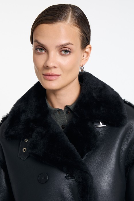 дубленка из овчины из россии вид сбоку