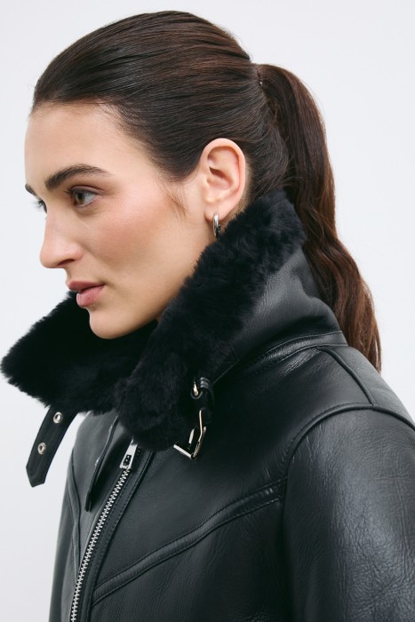 дубленка из овчины из россии вид сбоку