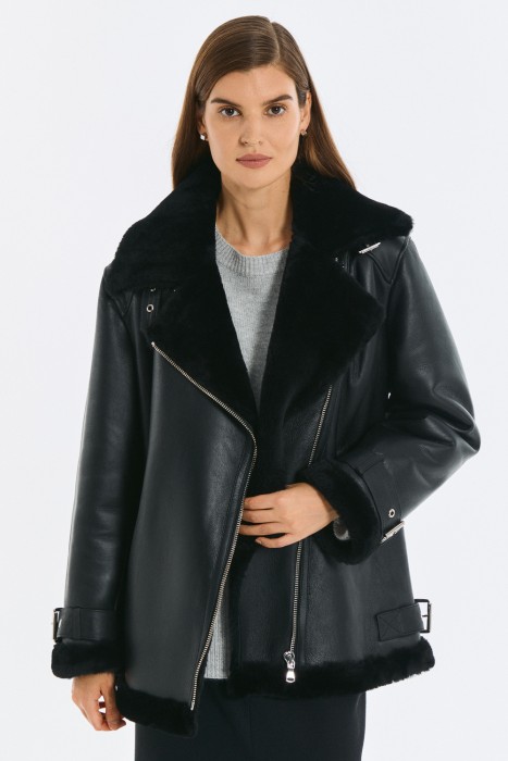 дубленка из овчины из россии вид сбоку