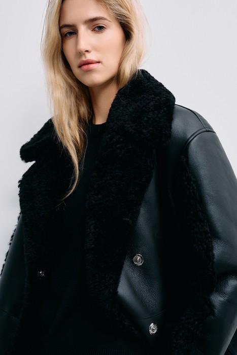 дубленка из овчины из россии вид сбоку