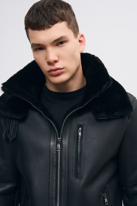 дубленка из овчины из россии вид сбоку