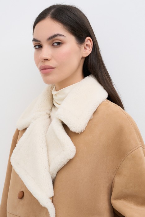 дубленка из овчины из россии вид сбоку