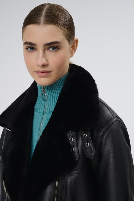 дубленка из овчины из россии вид сбоку