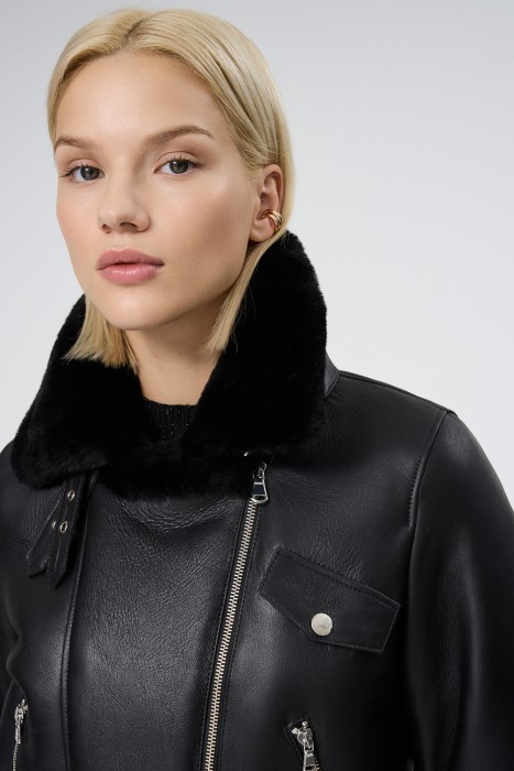 дубленка из овчины из россии вид сбоку