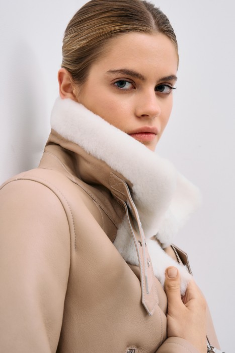 дубленка из овчины из россии вид сбоку