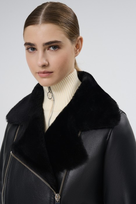 дубленка из овчины из россии вид сбоку