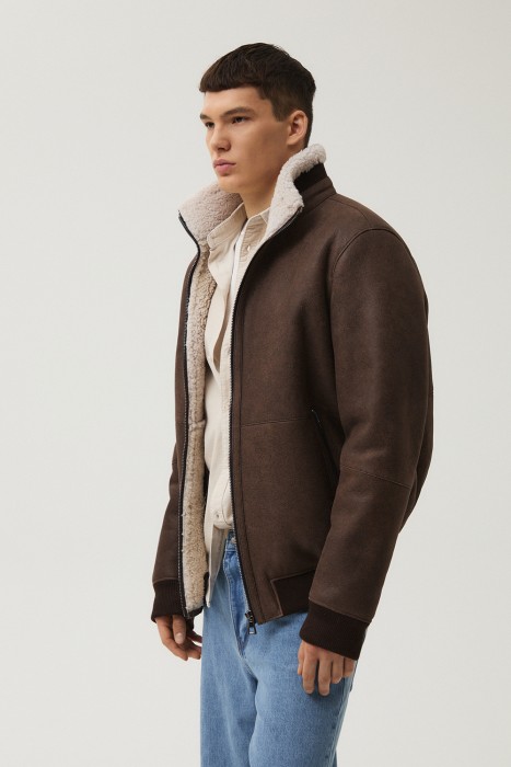 дубленка из овчины из россии вид сбоку