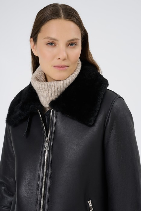 дубленка из овчины из россии вид сбоку