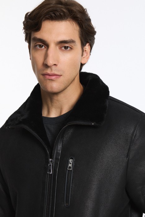 дубленка из овчины из россии вид сбоку