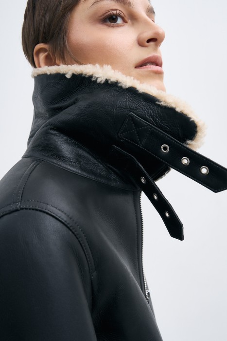 дубленка из овчины из россии вид сбоку