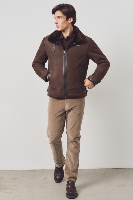 дубленка из овчины из россии вид сбоку