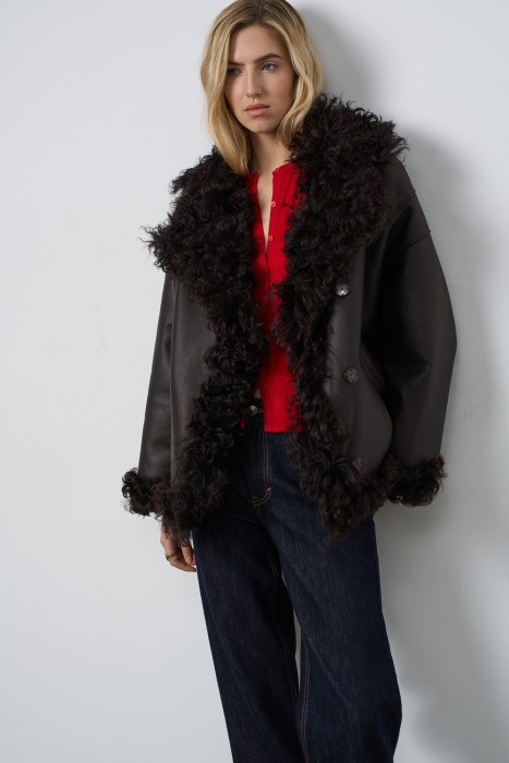 дубленка из овчины из россии вид сбоку