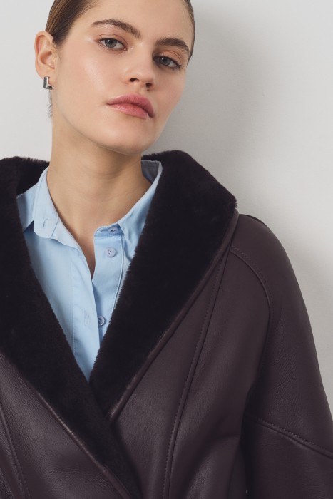 дубленка из овчины из россии вид сбоку