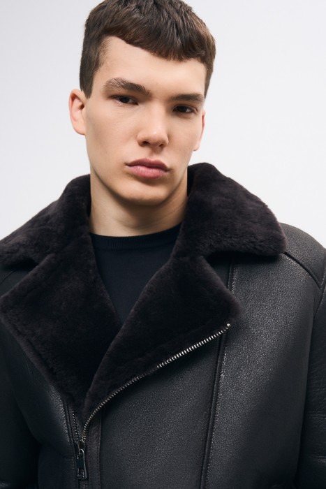 дубленка из овчины из россии вид сбоку