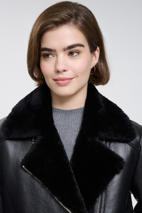 дубленка из овчины из россии вид сбоку