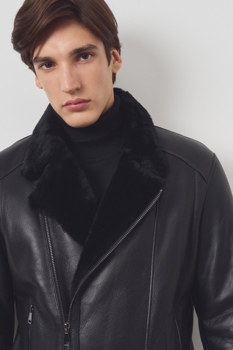 дубленка из овчины из россии вид сбоку