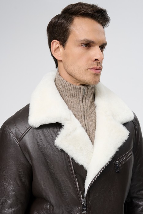 дубленка из овчины из россии вид сбоку