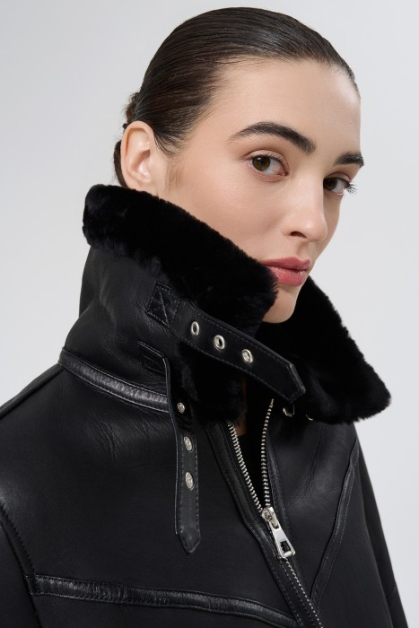 дубленка из овчины из россии вид сбоку