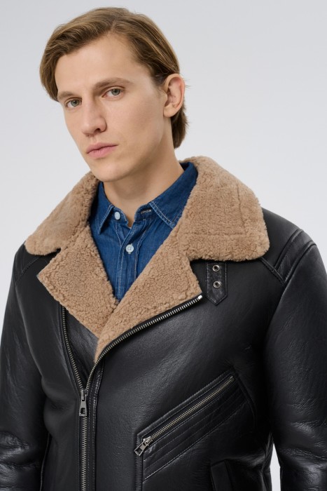 дубленка из овчины из россии вид сбоку