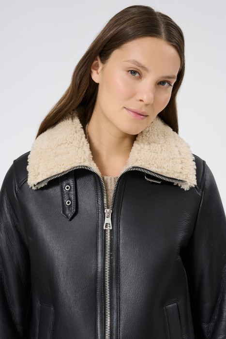 дубленка из овчины из россии вид сбоку