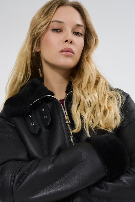 дубленка из овчины из россии вид сбоку