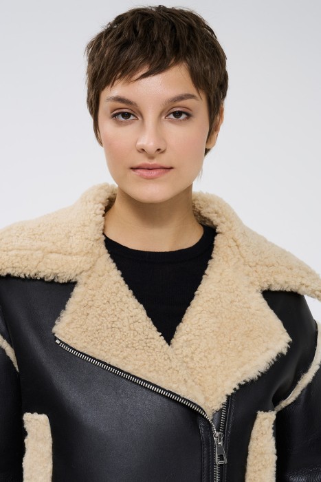 дубленка из овчины из россии вид сбоку