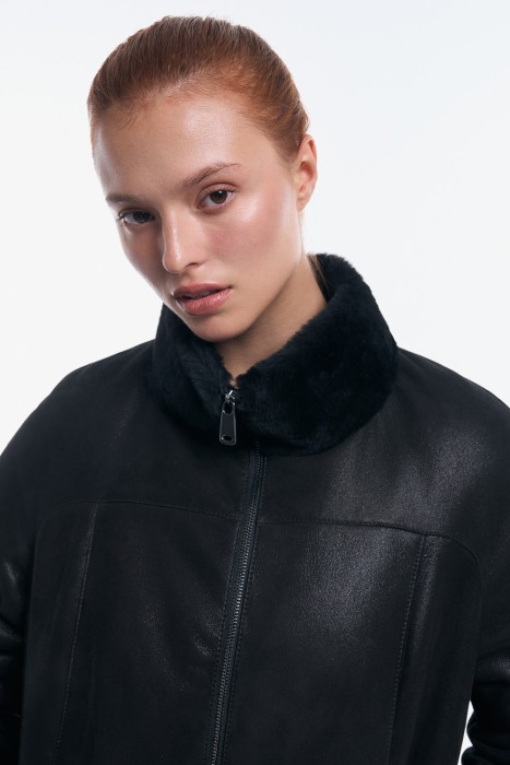 дубленка из овчины из россии вид сбоку