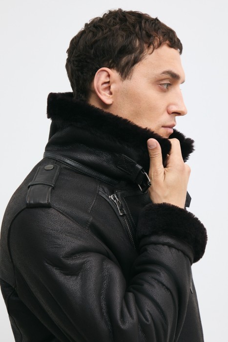 дубленка из овчины из россии вид сбоку