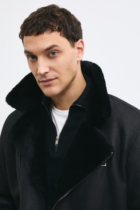 дубленка из овчины из россии вид сбоку