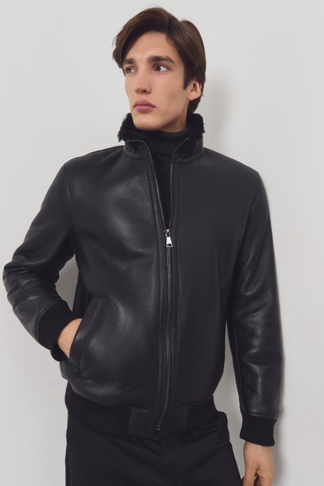 дубленка из овчины из россии вид сбоку