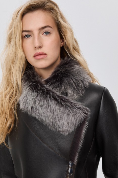 дубленка из овчины из россии вид сбоку