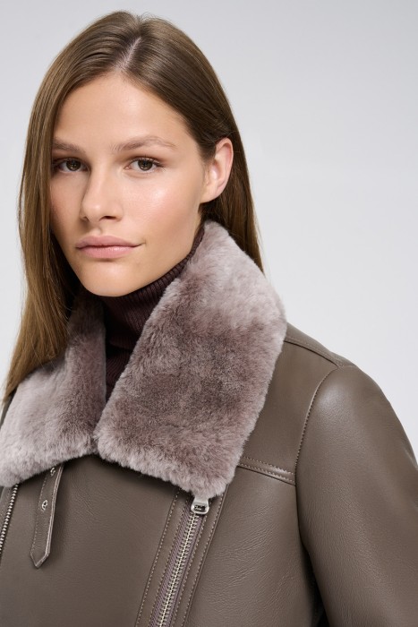 дубленка из овчины из россии вид сбоку