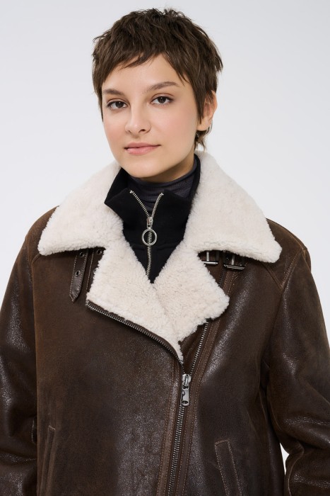 дубленка из овчины из россии вид сбоку