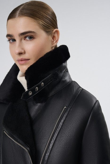 дубленка из овчины из россии вид сбоку